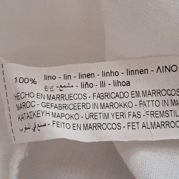 ZARA S 100% White Linen Maxi Skirt A-Line High Waist Back Slit Summer Beach - Picture 6 of 6